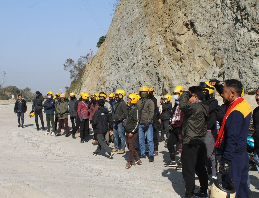 The two-day ‘March Against AFSPA’ from Dimapur to Kohima, covering nearly 70 kilometre begin on January 10 morning from Dimapur. Rev Dr Ellen Konyak led in scripture reading and prayer to start the March for the Repeal of the AFSPA at Supermarket, Dimapur. Apart from the starting point, volunteers joined the march along the way in a show of solidarity. After a night halt in Piphema, the march will resume on 6:00 am, January 11, and head towards Kohima, where they would be received by public and other organisations, before proceeding to the Raj Bhavan to submit a memorandum. The march is being organised by like-minded citizens to protest the Armed Forces Special Powers Act (AFSPA), 1958. (Morung Photo)
